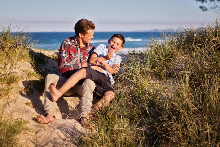Happy family enjoying spacious Wildwood beach vacation rental in Jersey Shore for a memorable getaway.