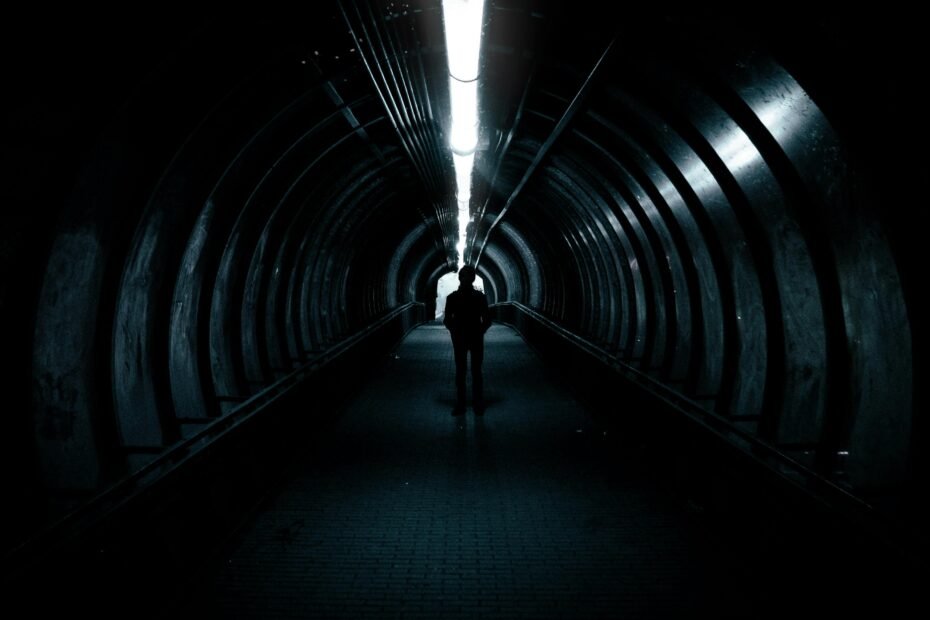 A visually intriguing scene of hidden New York City, perhaps an old subway tunnel or forgotten architectural detail, symbolizing the unique urban exploration and secret places found through Atlas Obscura NYC.