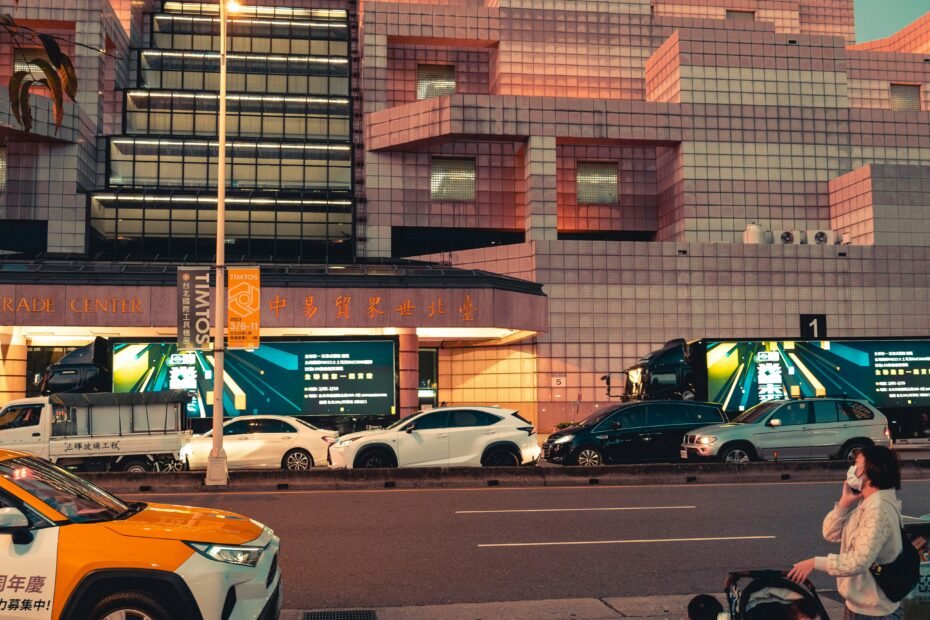 Buc-ee's San Marcos travel center exterior in Texas, displaying its iconic beaver logo, numerous fuel pumps, and bustling activity, representing a must-visit road trip destination.