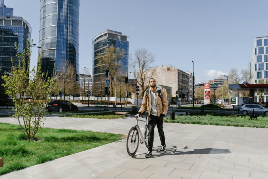 Osprey Porter 46 travel backpack carried by a one-bag traveler in an airport or city street, highlighting its carry-on size, durable structure, and versatility for organized urban adventures.