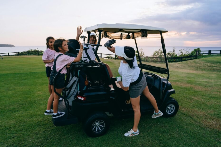 Golfpac Travel: Group of golfers enjoying a stress-free custom golf vacation on a beautiful course.