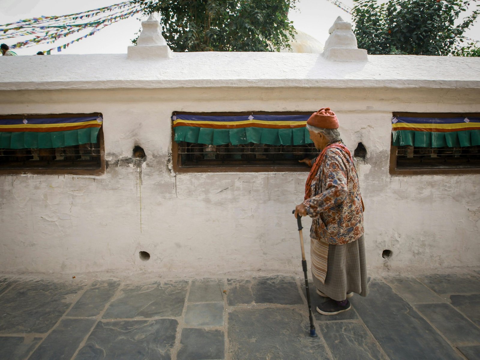 Peaceful traveler walking on a path, looking towards a bright horizon, symbolizing spiritual guidance, divine protection, and inner calm for a journey, inspired by comforting travel scriptures.